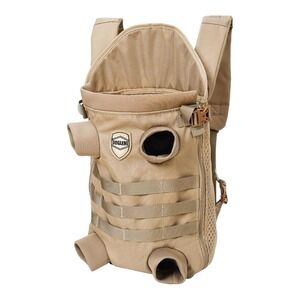 Doglemi Dog Canvas Backpack Pet Carrier Bag Breathable Mesh Adjustable Medium